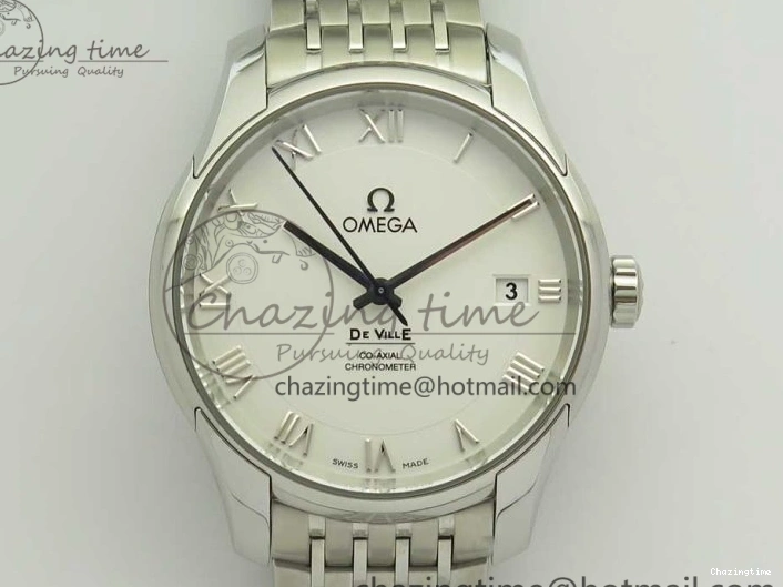 0403 De Ville Hour Vision 41mm SS VSF 1:1 Best Edition White Dial on SS Bracelet A8500 Super Clone Casual 7946